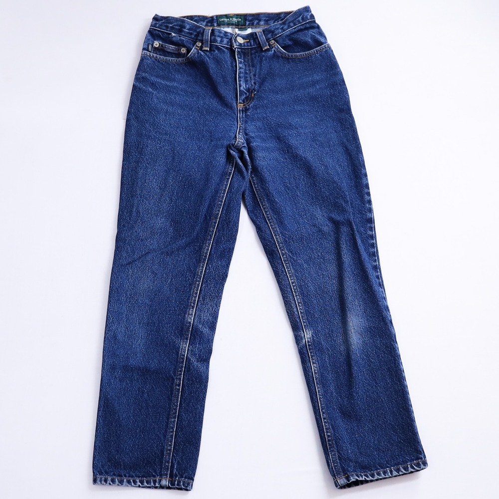 Lauren Ralph Lauren Jeans Women 4P Blue Denim High Rise Straight Leg Vintage 90s